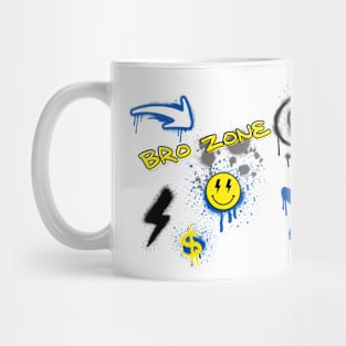 Bro zone in graffiti art aesthetic Mug